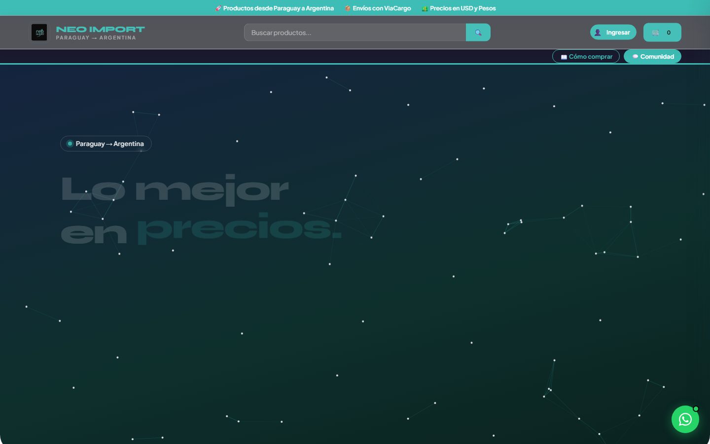 Captura de la tienda Neo Import