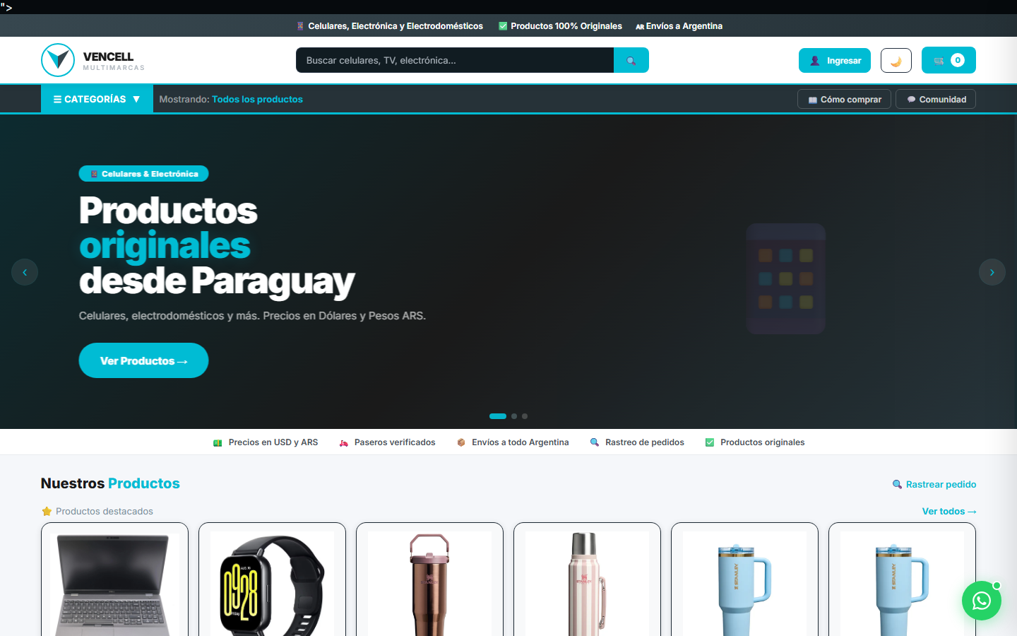 Captura de la tienda Vencell Alberdi